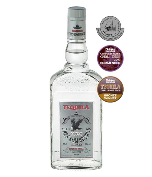 Tres Sombreros Silver 38% alc.