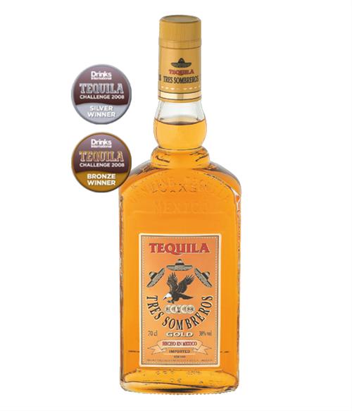 Tres Sombreros Gold 38% alc.